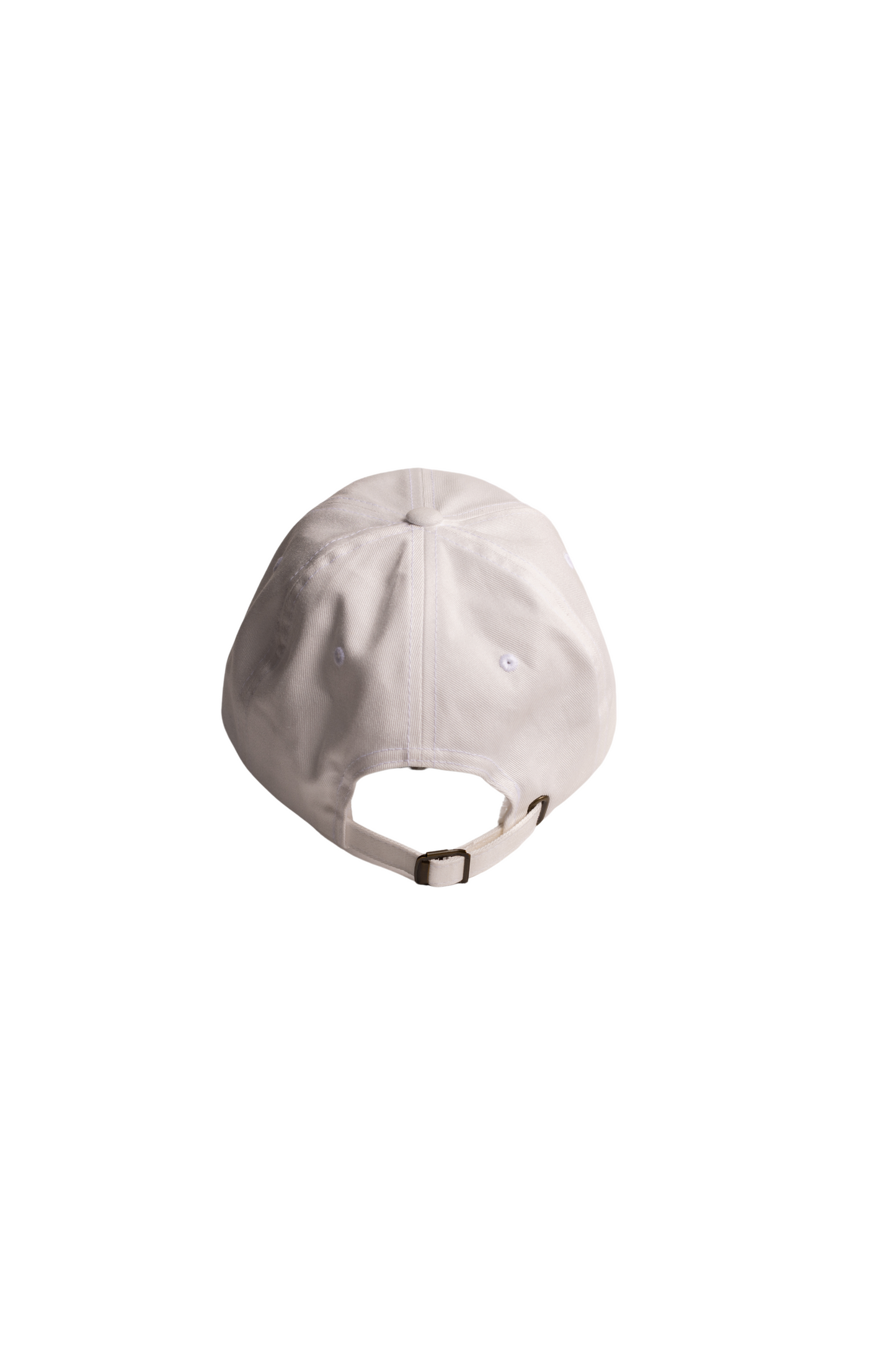 Chambers Unisex White Baseball Cap With Navy Blue Logo