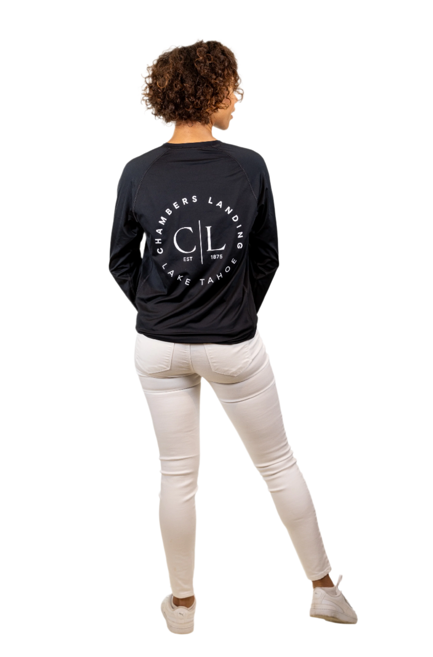 Chambers Unisex Black Rash Guard With White Logo