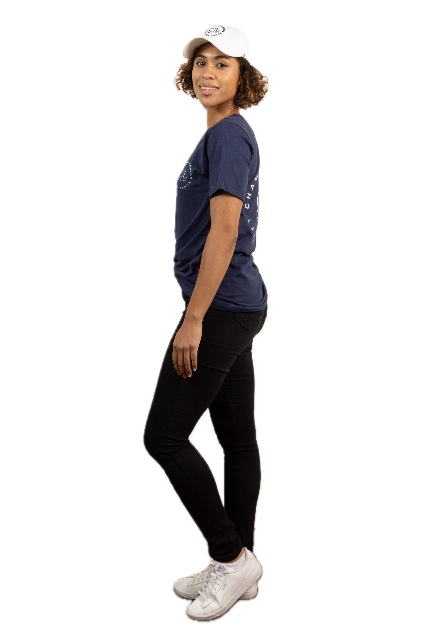 Chambers Unisex Navy Blue T-Shirt With White Logo