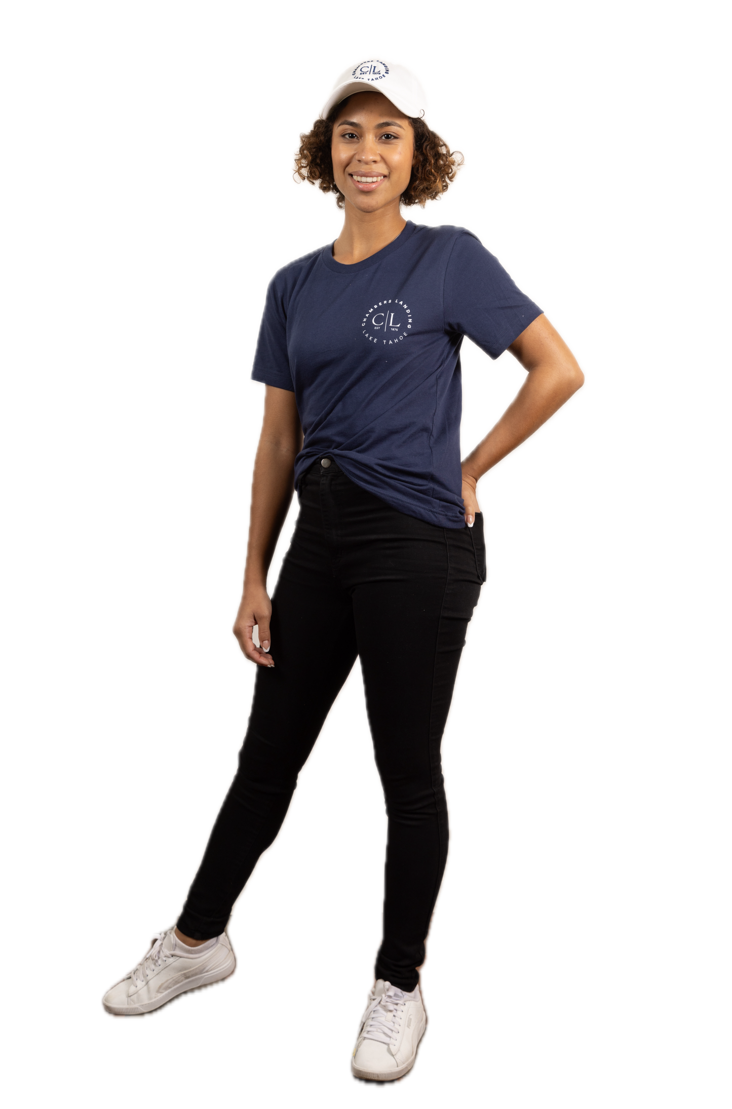 Chambers Unisex Navy Blue T-Shirt With White Logo