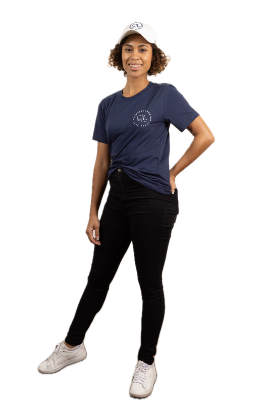 Chambers Unisex Navy Blue T-Shirt With White Logo