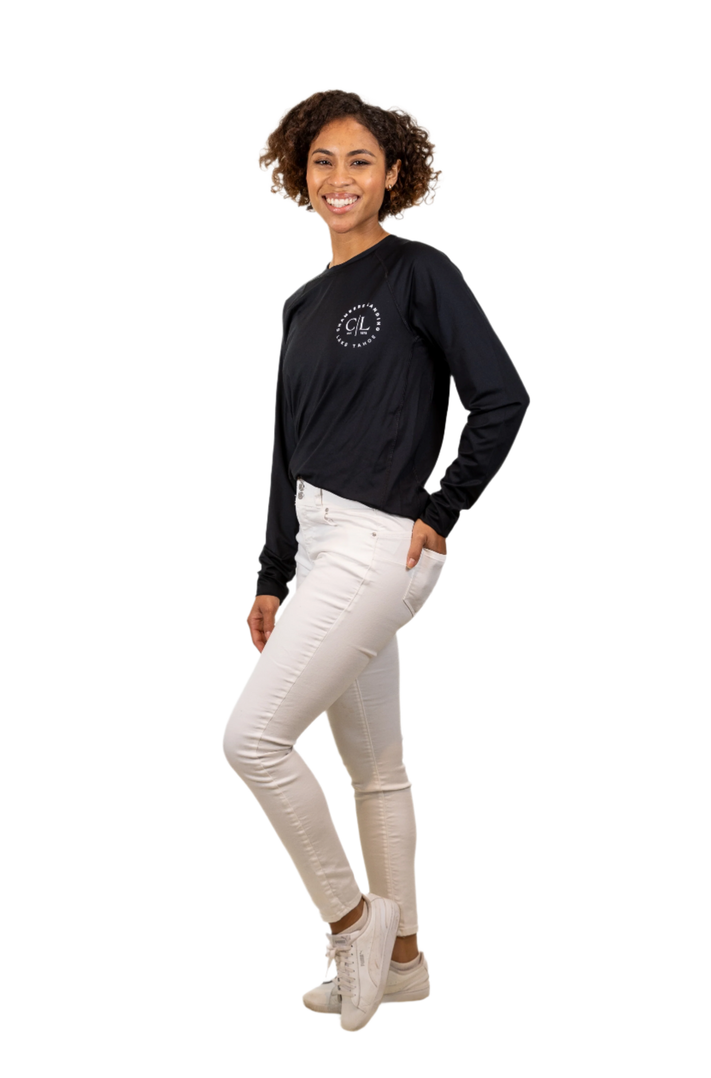 Chambers Unisex Black Rash Guard With White Logo